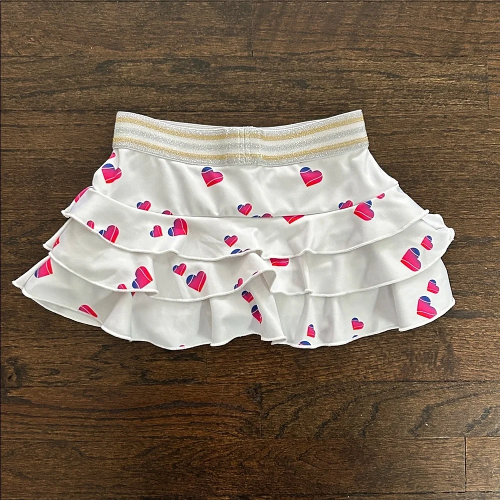 Love Set Match Girls Skirt with Pink Heart Design Size Medium